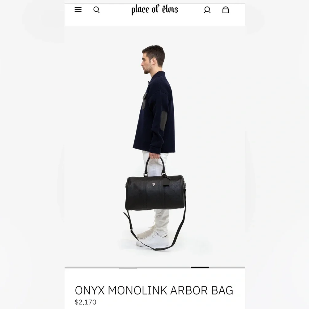 SOLD ❌❌❌Place of Elms Onyx Monolink Arbor Weekender Bag - Picture 8 of 8